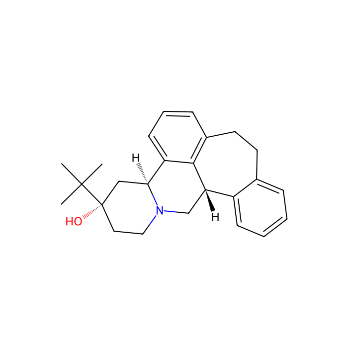 (+)-butaclamol, 5-HT 1A 受体拮抗剂；5-HT 2A 受体拮抗剂；5-HT 7 受体拮抗剂；D 1 受体拮抗剂；D 2 受体拮抗剂；D 3 受体拮抗剂；D 4 受体拮抗剂；D 5 受体拮抗剂
