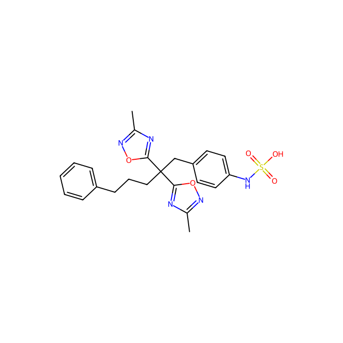[4-[2,2-bis(3-methyl-1,2,4-oxadiazol-5-yl)-5-phenylpentyl]phenyl]sulfamic acid, B 型 RTP 抑制剂