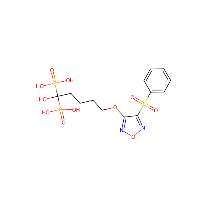 (5-{[4-(benzenesulfonyl)-1,2,5-oxadiazol-3-yl]oxy}-1-hydroxy-1-phosphonopentyl)phosphonic acid, 角鲨烯合成酶抑制剂 