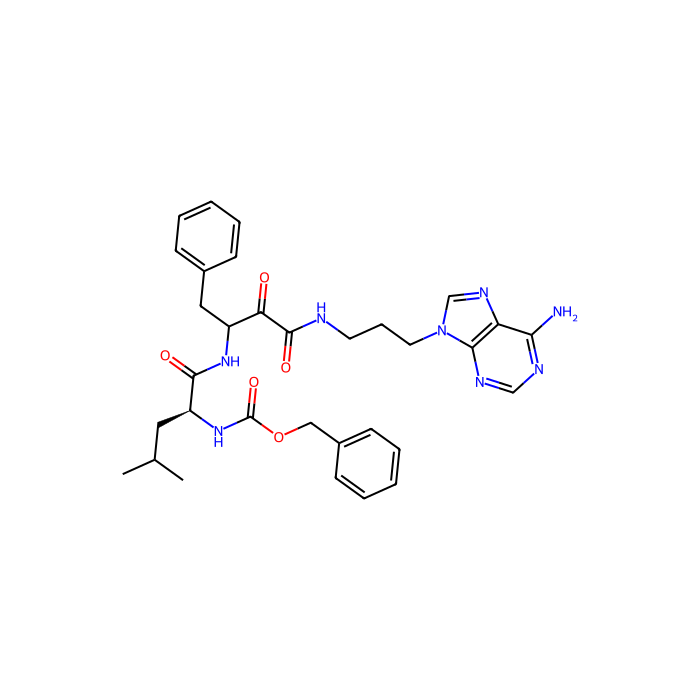 benzyl N-[(2S)-1-[[4-[3-(6-aminopurin-9-yl)propylamino]-3,4-dioxo-1-phenylbutan-2-yl]amino]-4-methyl-1-oxopentan-2-yl]carbamate, 钙蛋白酶 2 抑制剂