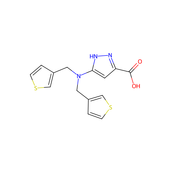 3-[bis(thiophen-3-ylmethyl)amino]-1H-pyrazole-5-carboxylic acid, HCA 3 受体激动剂