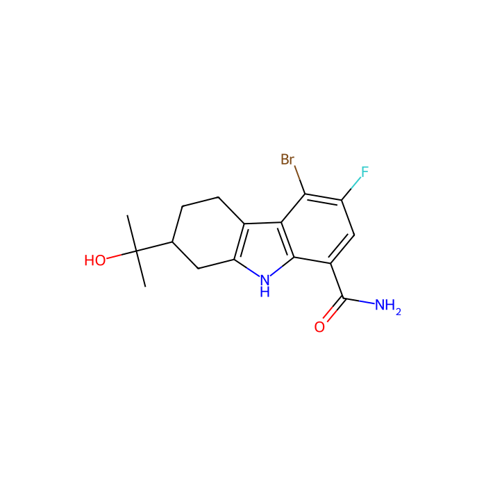 5-bromo-6-fluoro-2-(2-hydroxypropan-2-yl)-2,3,4,9-tetrahydro-1H-carbazole-8-carboxamide