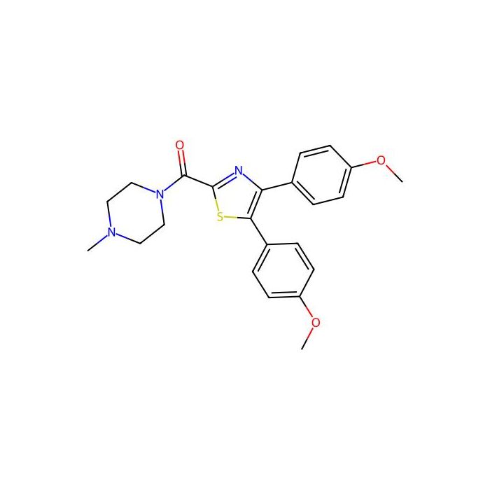 [4,5-Bis(4-methoxyphenyl)-2-thiazolyl]-(4-methyl-1-piperazinyl)methanone
