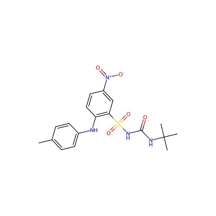 Benzenesulfonamide, N-(((1,1-dimethylethyl)amino)carbonyl)-2-((4-methylphenyl)amino)-5-nitro-