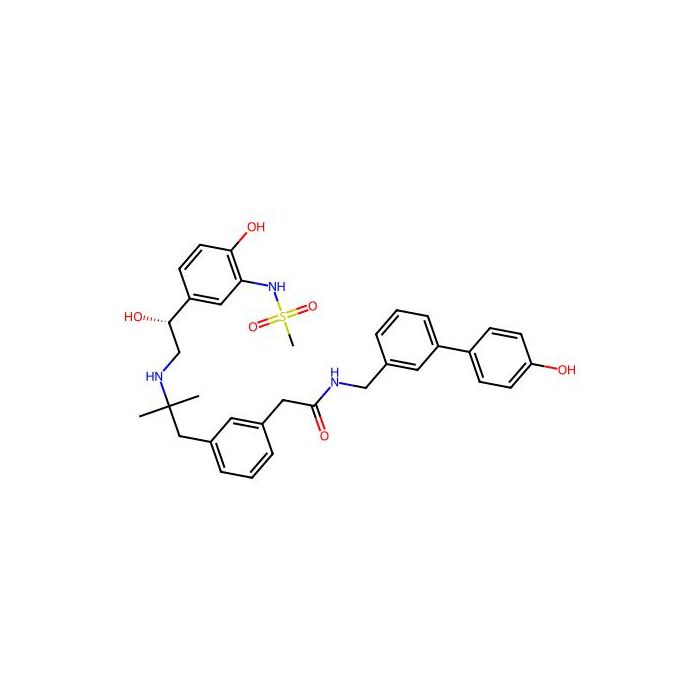 Benzeneacetamide, N-((4'-hydroxy(1,1'-biphenyl)-3-yl)methyl)-3-(2-(((2R)-2-hydroxy-2-(4-hydroxy-3-((methylsulfonyl)amino)phenyl)ethyl)amino)-2-methylpropyl)-, β-2 肾上腺素能受体激动剂