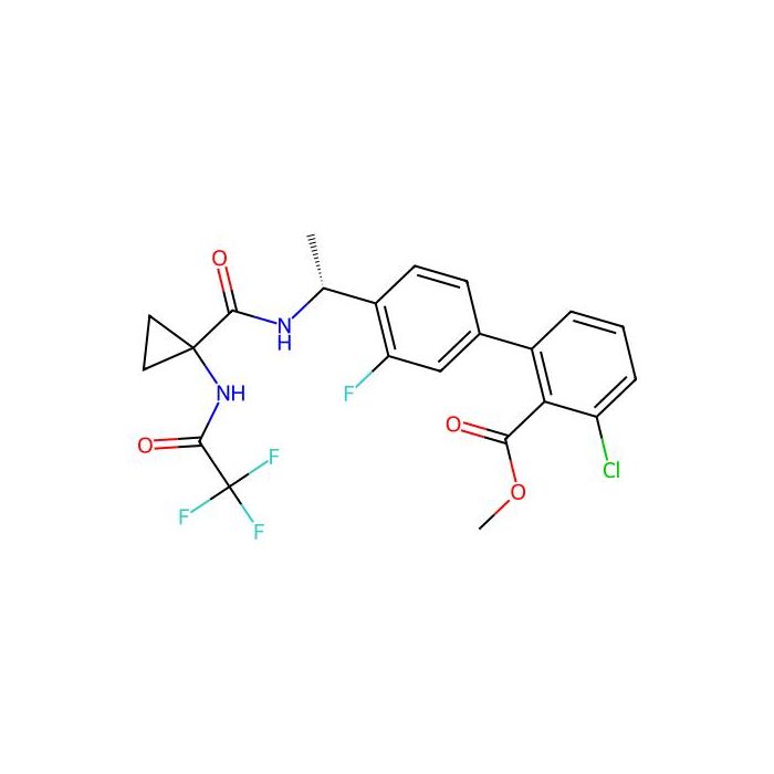 (1,1'-Biphenyl)-2-carboxylic acid, 3-chloro-3'-fluoro-4'-((1R)-1-(((1-((trifluoroacetyl)amino)cyclopropyl)carbonyl)amino)ethyl)-, methyl ester, 缓激肽 B1 受体拮抗剂
