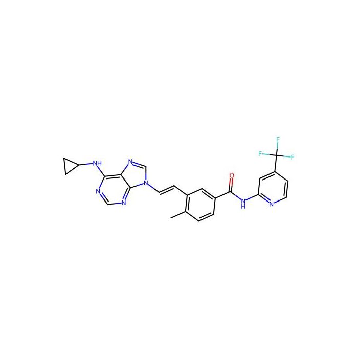Benzamide, 3-((1E)-2-(6-(cyclopropylamino)-9H-purin-9-yl)ethenyl)-4-methyl-N-(4-(trifluoromethyl)-2-pyridinyl)-