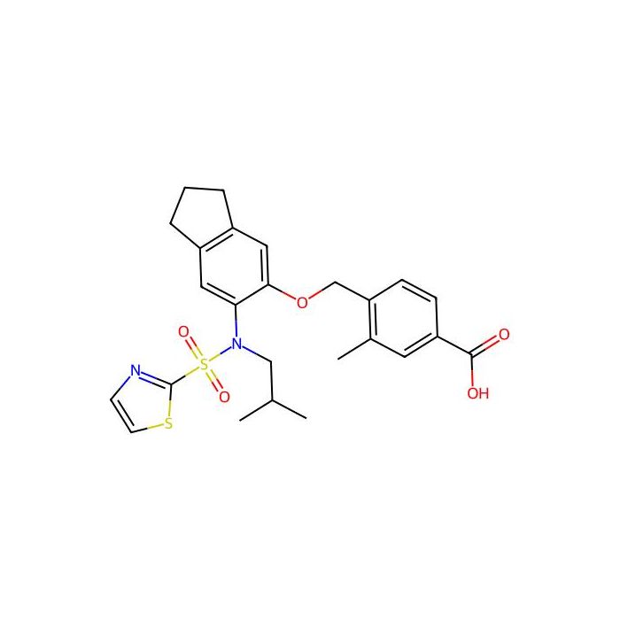 Benzoic acid, 4-(((2,3-dihydro-6-((2-methylpropyl)(2-thiazolylsulfonyl)amino)-1H-inden-5-yl)oxy)methyl)-3-methyl-, 类前列腺素 EP1 受体拮抗剂