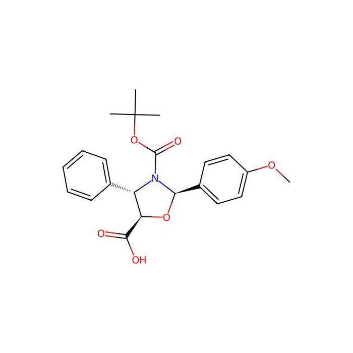 (2R，4S，5R)-3-Boc-2-(4-甲氧基苯基)-4-苯基噁唑烷-5-甲酸