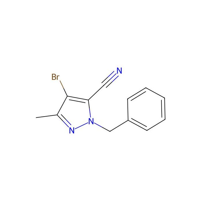 1-苄基-4-溴-3-甲基-1H-吡唑-5-甲腈