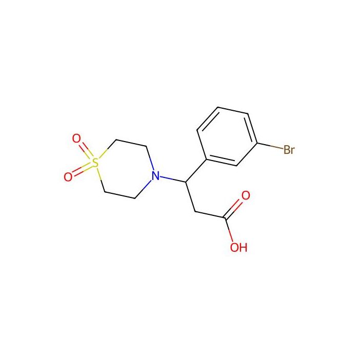 3-(3-Bromophenyl)-3-(1,1-dioxo-1lambda~6~,4-thiazinan-4-yl)propanoic acid
