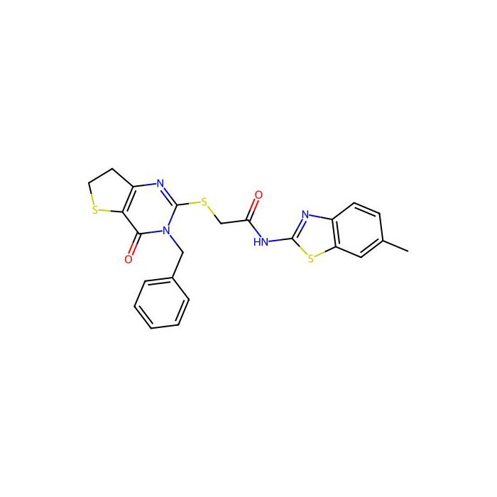 2-((3-benzyl-4-oxo-3,4,6,7-tetrahydrothieno[3,2-d]pyrimidin-2-yl)thio)-N-(6-methylbenzo[d]thiazol-2-yl)acetamide