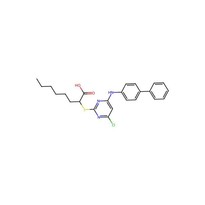 2-[4-Chloro-6-(4-phenylanilino)pyrimidin-2-yl]sulfanyloctanoic acid