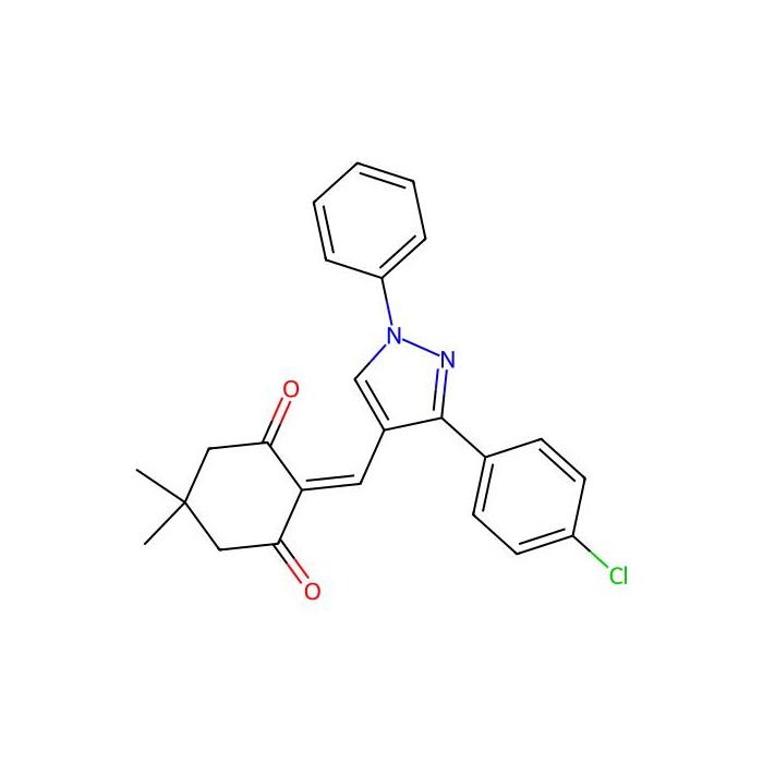 2-{[3-(4-chlorophenyl)-1-phenyl-1H-pyrazol-4-yl]methylidene}-5,5-dimethylcyclohexane-1,3-dione