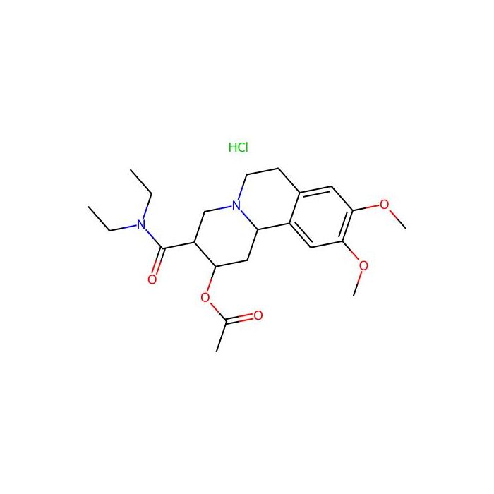 3-carbamoyl-N,N-diethyl-1,3,4,6,7,11b-hexahydro-9,11-dimethoxy-2H-benzo[a]quinolizin-2-yl acetate hydrochloride