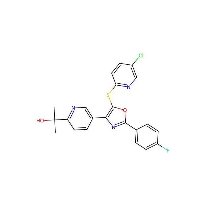 2-(5-(5-((5-Chloropyridin-2-yl)thio)-2-(4-fluorophenyl)oxazol-4-yl)pyridin-2-yl)propan-2-ol