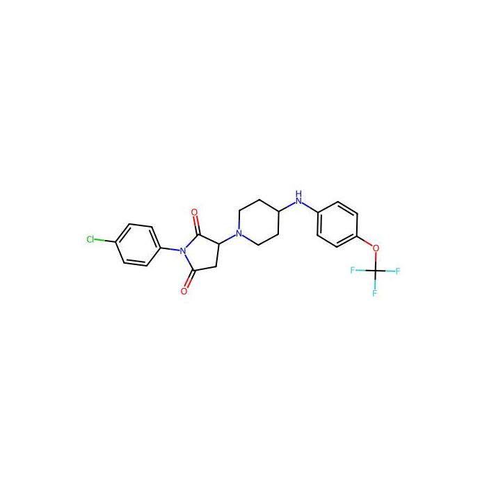 1-(4-Chlorophenyl)-3-[4-[4-(trifluoromethoxy)anilino]piperidin-1-yl]pyrrolidine-2,5-dione