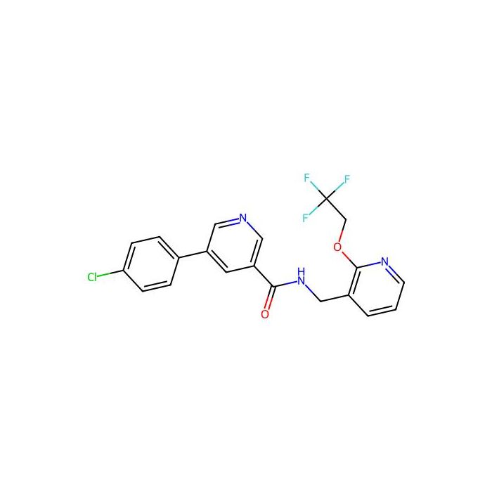 5-(4-chlorophenyl)-N-((2-(2,2,2-trifluoroethoxy)pyridin-3-yl)methyl)nicotinamide