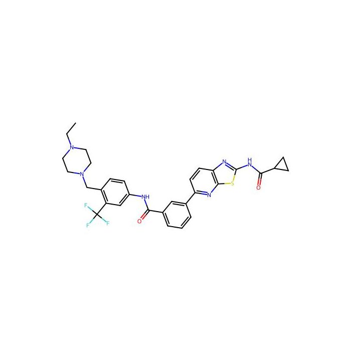 3-{2-[(cyclopropylcarbonyl)amino][1,3]thiazolo[5,4-b]pyridin-5-yl}-N-{4-[(4-ethylpiperazin-1-yl)methyl]-3-(trifluoromethyl)phenyl}benzamide