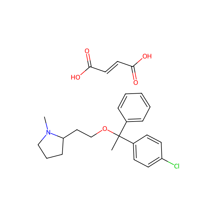 富马酸氯马斯汀, 组胺 H1 受体拮抗剂