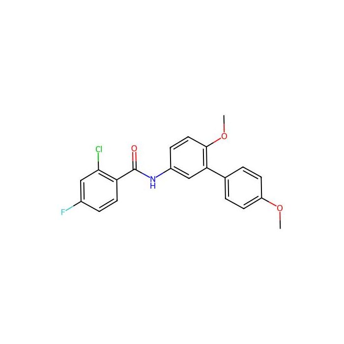 2-chloro-4-fluoro-N-[4-methoxy-3-(4-methoxyphenyl)phenyl]benzamide