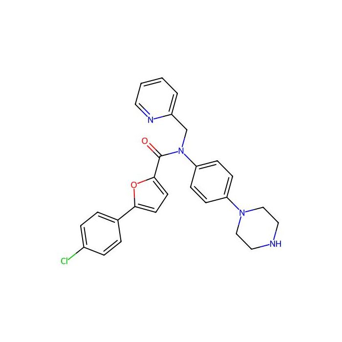 5-(4-chlorophenyl)-N-(4-piperazin-1-ylphenyl)-N-(pyridin-2-ylmethyl)furan-2-carboxamide