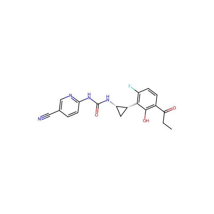 1-(5-Cyanopyridin-2-YL)-3-[(1S,2S)-2-(6-fluoro-2-hydroxy-3-propanoylphenyl)cyclopropyl]urea