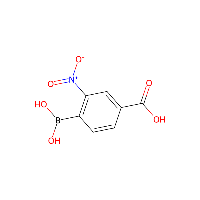 4-羧基-2-硝基苯硼酸 (含有数量不等的酸酐)