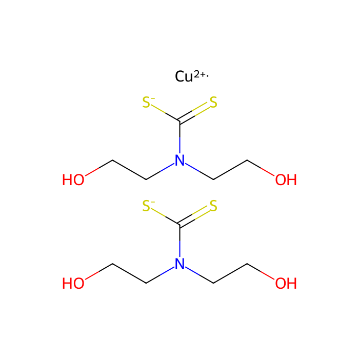 双(2-羟乙基)二硫代氨基甲酸铜(II)
