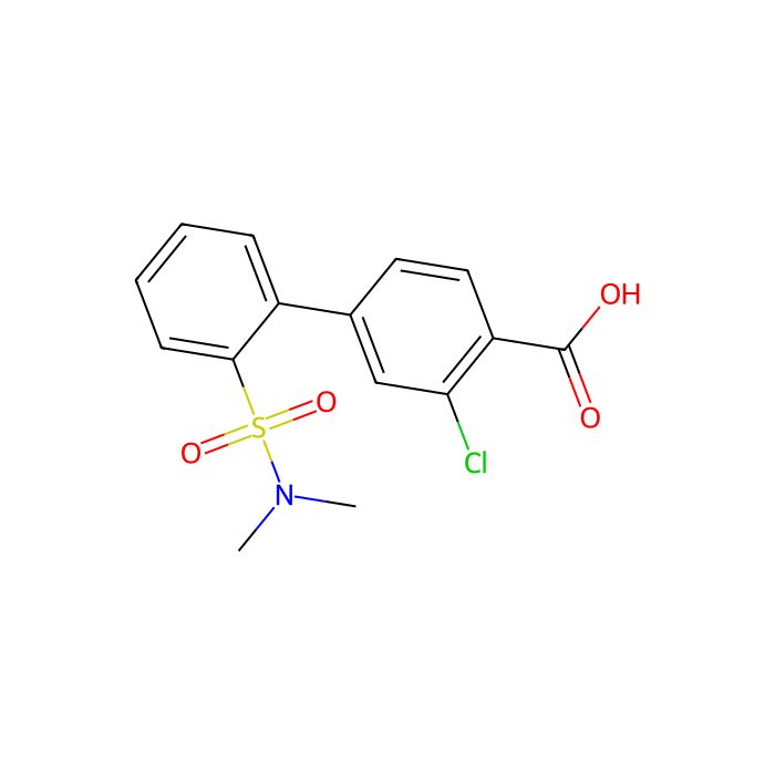 2-氯-4-(2-N,N-二甲基氨磺酰基苯基)苯甲酸