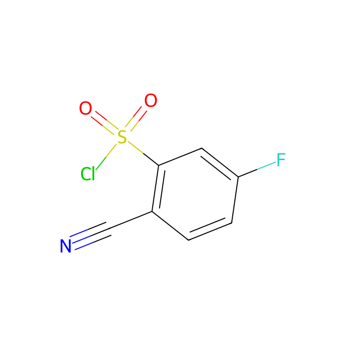 2-氰基5-氟苯-1-磺酰氯