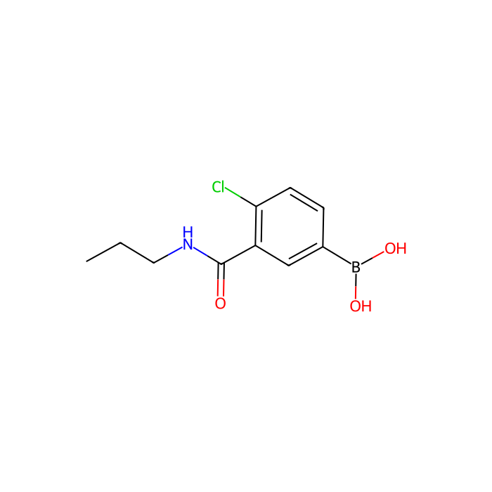 4-氯-3-(正丙基氨基羰基)苯基硼酸（含不定量酸酐）