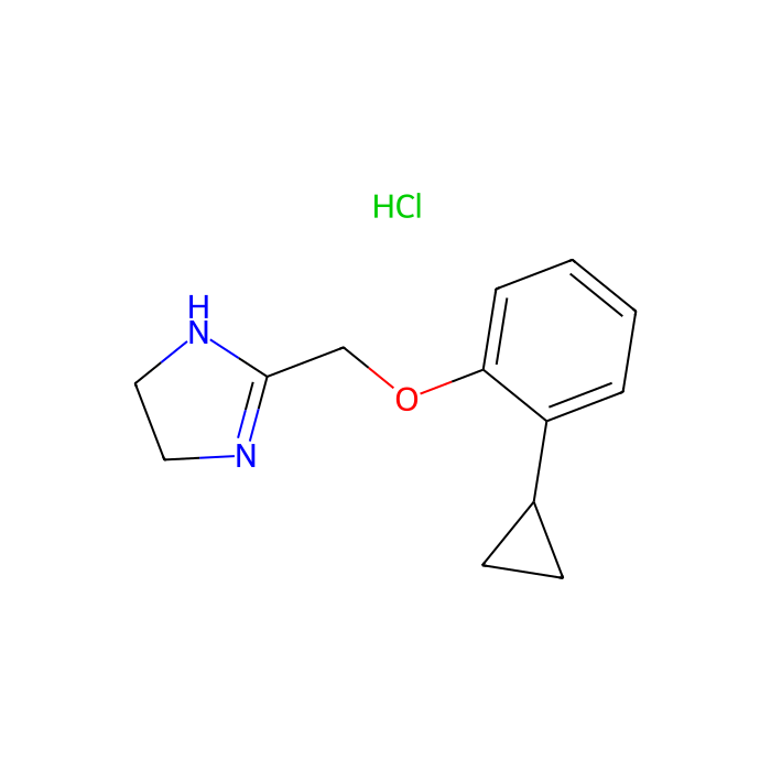 2-(2-环丙基苯氧基甲基)咪唑啉盐酸盐
