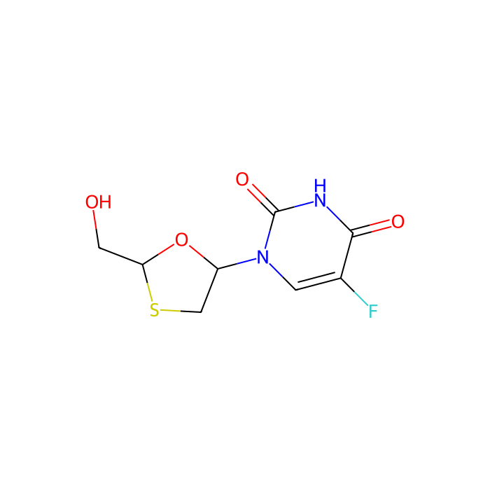 顺式5-氟-1-[2-（羟甲基）-1,3-氧硫杂环戊-5-基]-2,4（1H，3H）-嘧啶二酮