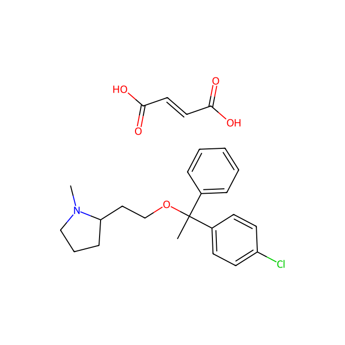 Clemastine (HS-592) fumarate, 组胺 H1 受体拮抗剂