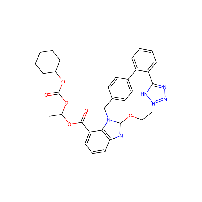 坎地沙坦酯, 1 型血管紧张素 II 受体拮抗剂