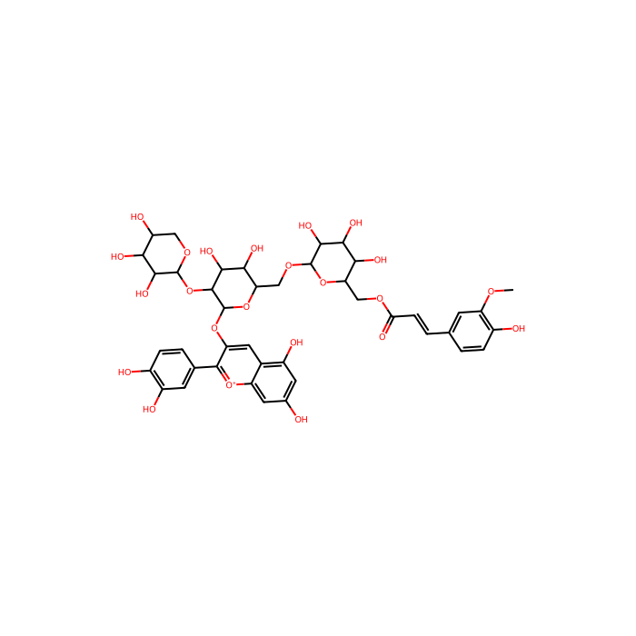 花青素 3-O-[β-D-吡喃木糖基-(1,2)-[(4-羟基-3-甲氧基肉桂酰基)-(6)-β-D-吡喃葡萄糖基-(1,6 )]-β-D-吡喃半乳糖苷]
