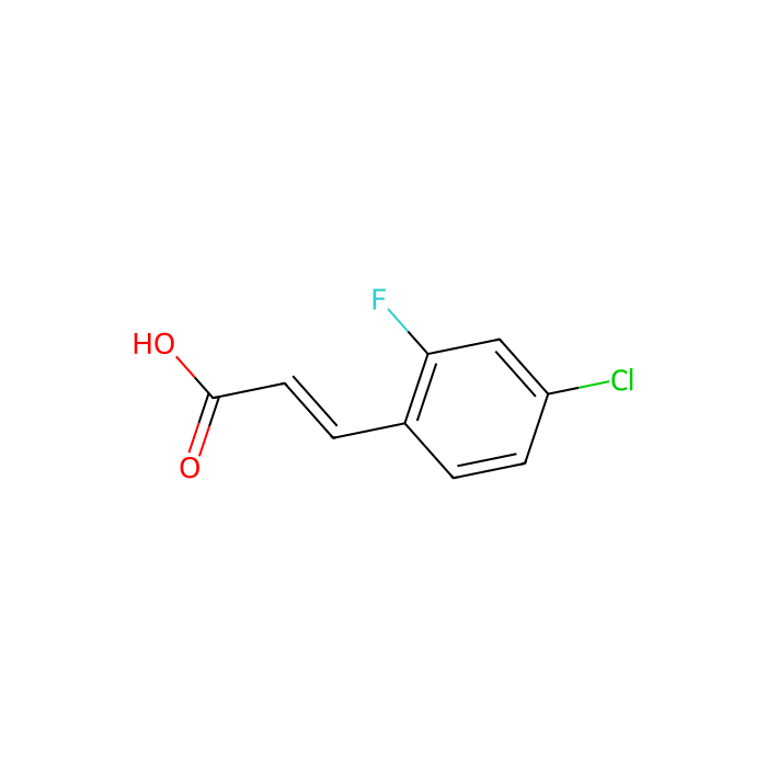 4-氯-2-氟肉桂酸，主要是反式