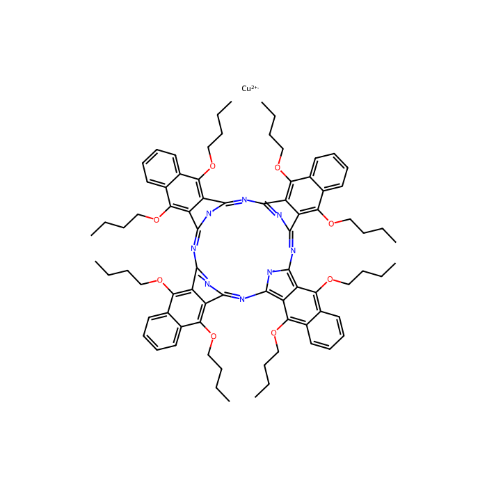 铜(II) 5,9,14,18,23,27,32,36-八丁氧基-2,3-萘酞菁