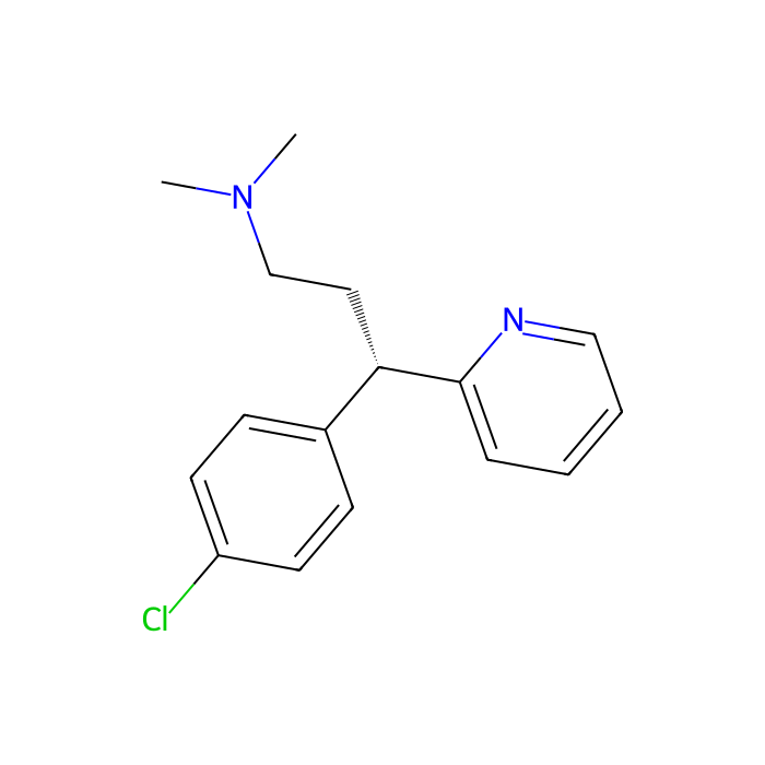 (+)-chlorpheniramine, H 1 受体拮抗剂