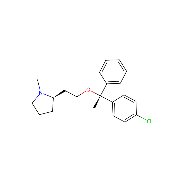 氯马斯丁, H 1 受体拮抗剂；P2X7 的异构调节剂