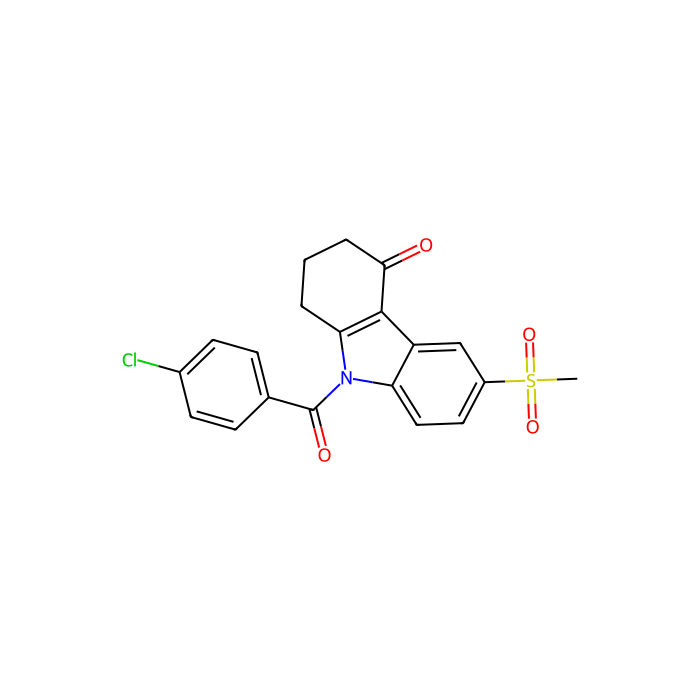9-(4-chlorobenzoyl)-6-methanesulfonyl-2,3,4,9-tetrahydro-1H-carbazol-4-one, COX-1 抑制剂；COX-2 抑制剂