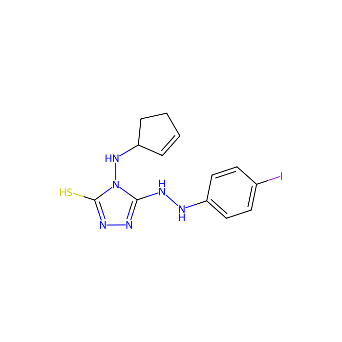 4-(cyclopent-1-en-3-ylamino)-5-(2-(4-iodophenyl)hydrazinyl)-4H-1,2,4-triazole-3-thiol