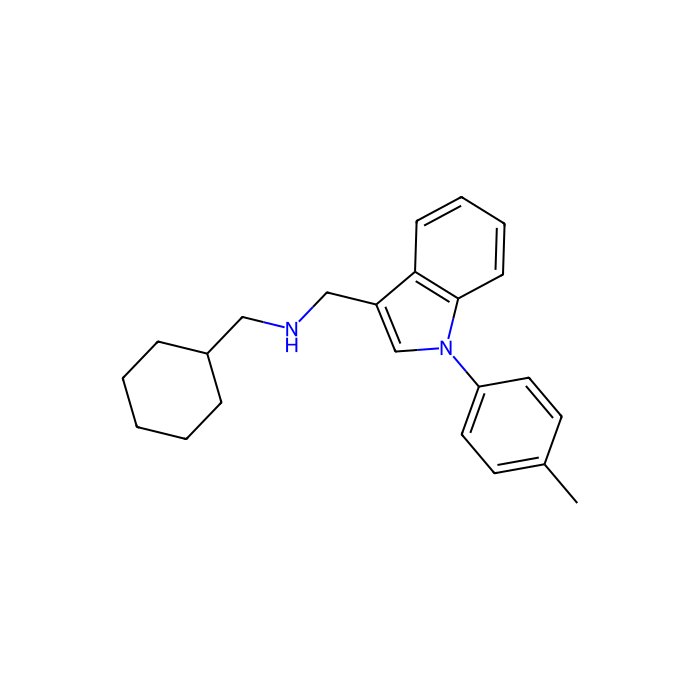1-cyclohexyl-N-[[1-(4-methylphenyl)indol-3-yl]methyl]methanamine, 雌激素相关受体-α 拮抗剂