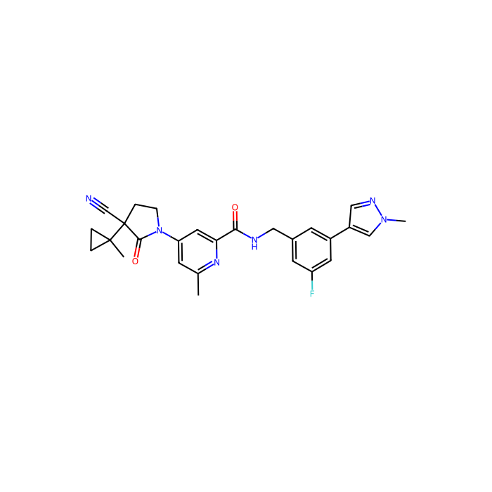 4-[3-cyano-3-(1-methylcyclopropyl)-2-oxopyrrolidin-1-yl]-N-[[3-fluoro-5-(1-methylpyrazol-4-yl)phenyl]methyl]-6-methylpyridine-2-carboxamide