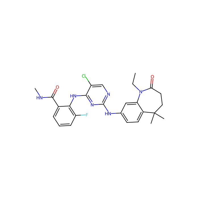 2-[[5-chloro-2-[(1-ethyl-5,5-dimethyl-2-oxo-3,4-dihydro-1-benzazepin-8-yl)amino]pyrimidin-4-yl]amino]-3-fluoro-N-methylbenzamide, MET 原癌基因抑制剂；受体酪氨酸激酶；丝氨酸/苏氨酸激酶 16 抑制剂；丝氨酸/苏氨酸激酶 38 类似物抑制剂