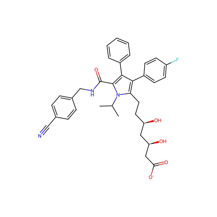 (3R,5R)-7-(5-{[(4-cyanophenyl)methyl]carbamoyl}-3-(4-fluorophenyl)-4-phenyl-1-(propan-2-yl)-1H-pyrrol-2-yl)-3,5-dihydroxyheptanoate, 羟甲基戊二酰-CoA 还原酶抑制剂