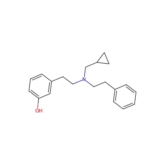 3-[2-[cyclopropylmethyl(2-phenylethyl)amino]ethyl]phenol, D 2 受体激动剂;D 3 受体激动剂;κ 受体激动剂;μ 受体激动剂