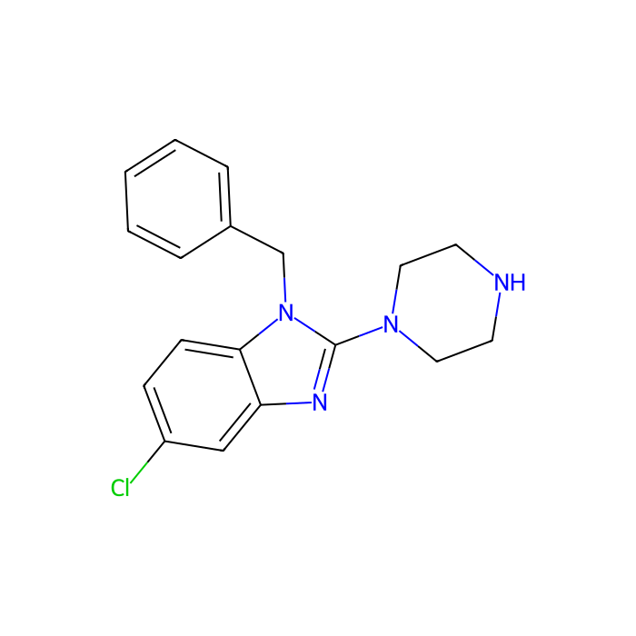 5-chloro-1-(phenylmethyl)-2-piperazin-1-ylbenzimidazole