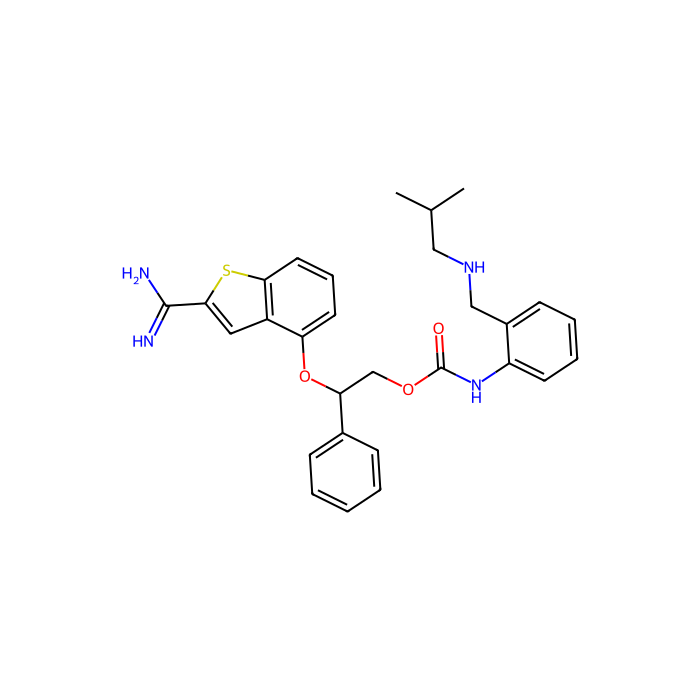 2-[(2-carbamimidoyl-1-benzothiophen-4-yl)oxy]-2-phenylethyl N-(2-{[(2-methylpropyl)amino]methyl}phenyl)carbamate, 凝血因子 IX 抑制剂